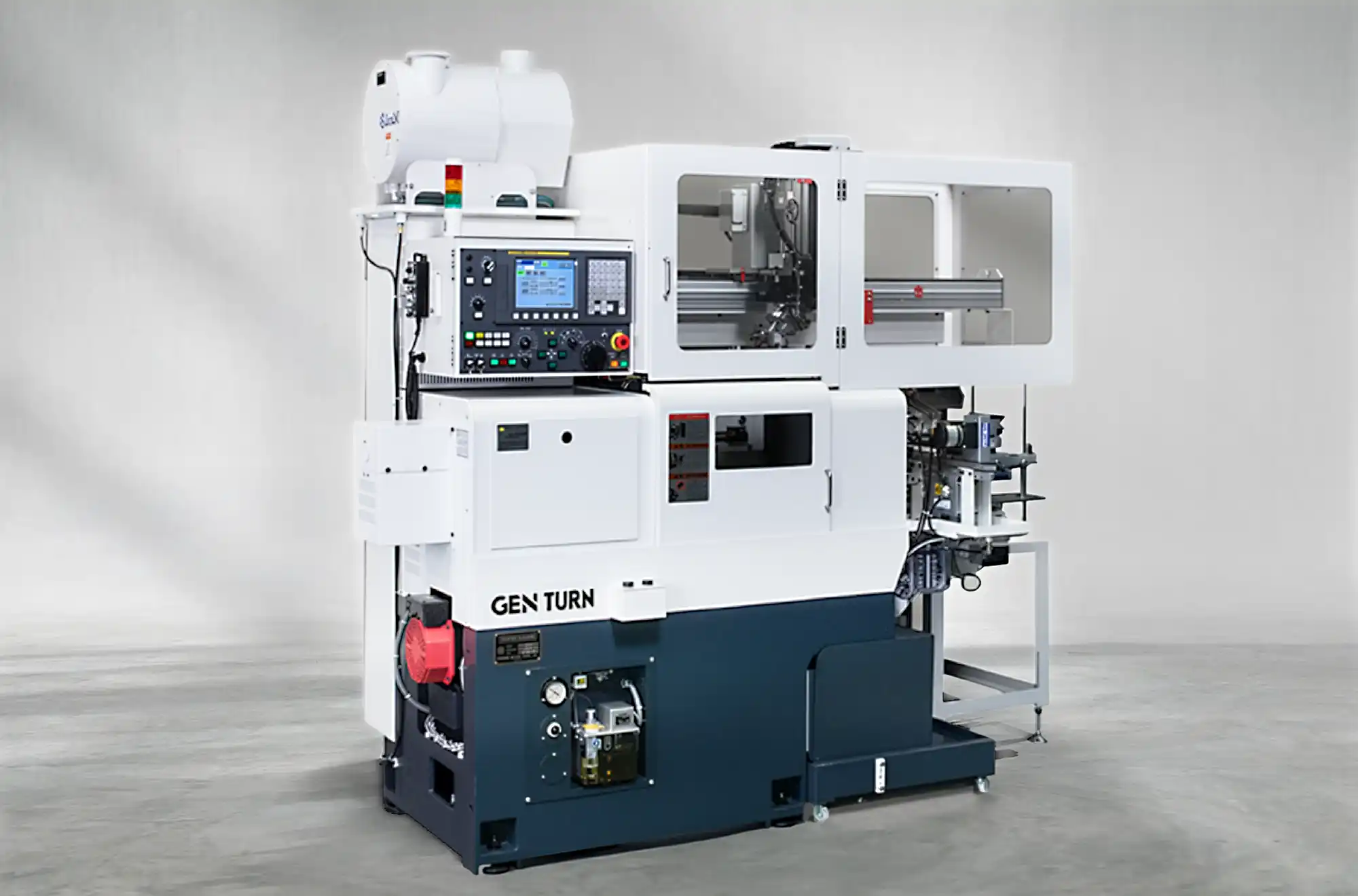 GENTURN-C24-G-Homepage GENTURN c24-G CNC machine against a grey wall